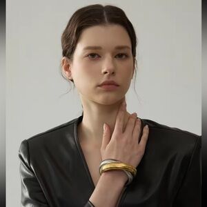 Gold & Silver Spiral Crossover Bracelet | PVD Real Gold Plated Stainless Steel